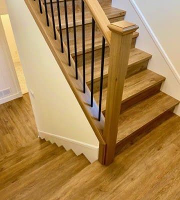 Custom made stair nose Vinyl-D&R Flooring and Renovations