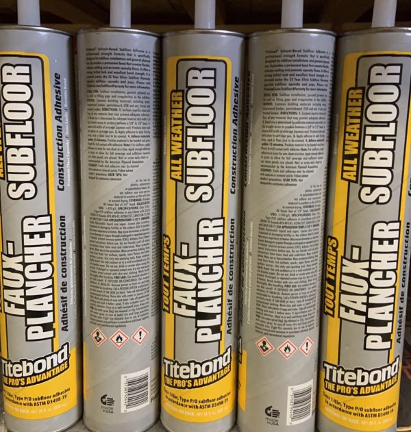 Subfloor Adhesive-D&R Flooring and Renovations